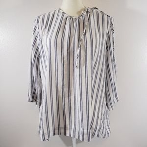 VINEYARD VINES LIGHTWEIGHT TUNIC BLOUSE STRIPED